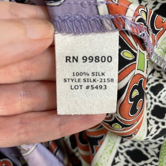 Beautiful multi-color 100% silk skirt size 2 - Picture 4 of 5